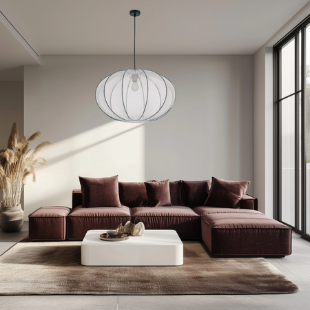 Lampa wisząca abażur mist 60 biały kula MELLOW 1xE27 Candellux Studio 31-41975