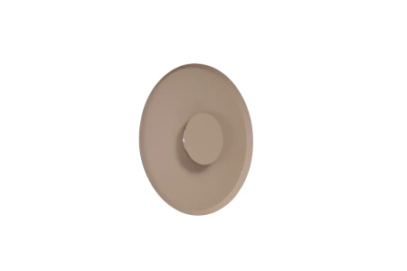 Dekoracyjny płaski okragły kinkiet ścienny o średnicy 35cm w kolorze taupe OTTO WALL 35 LED 3000K Azzardo AZ7281