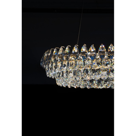 Duży żyrandol kryształowy o średnicy 100cm LED 3000K ściemnianie BARLETTA 60+100 PENDANT 3-STEP DIMM GO Azzardo AZ6904