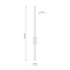 Pionowy kinkiet 108cm w kolorze brązowym podświetlający ściane FLASH NEW BROWN L 1 LED 3000K Tk Lighting 11403
