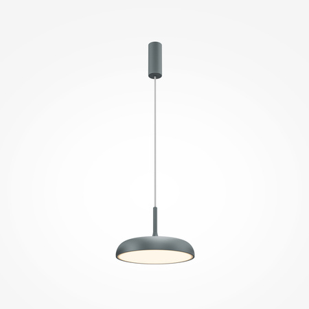 Metalowa lampa wisząca szara o średnicy 30cm LED 3000K Gerhard MOD189PL-L12GR3K1 Maytoni