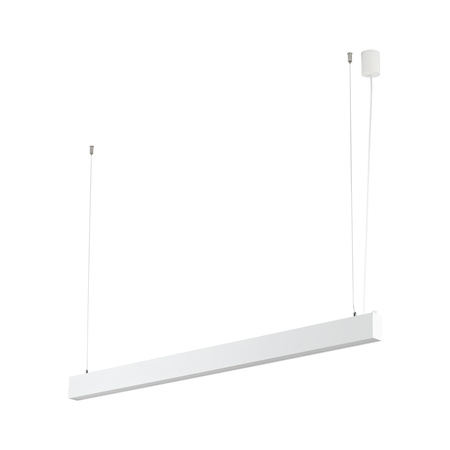 Biała podłużna lampa wisząca liniowa 120cm wybór barwy światła LUXE WHITE CCT Tk Lighting 18174