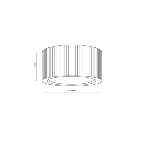 Brązowa oprawa natynkowa ryflowana o średnicy 9,5cm  EVE CORTE WOOD ORZECH 1xGX53 Tk Lighting 11779