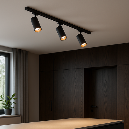 Track Spot Pipe Czarny 1xGU10 3-obwodowy Milagro ML2062