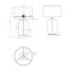 Lampa stołowa Amur dymna 1xE27 Light Prestige LP-919/1T smoked