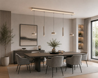 Lampa wisząca piątka prosta Carnac kaszmirowa Aviano Lighting 7040-613