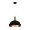 Lampa wisząca czarna metalowa 1xE27 Lanta Italux PND-23906-1-BK-GD