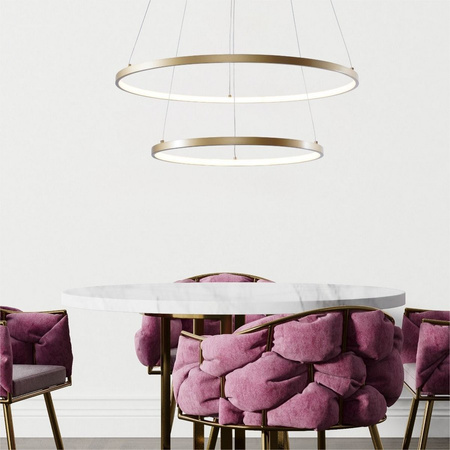 Lampa wisząca BRENO GOLD 40,60cm LED Zuma Line 18140GD-2 zmiana barwy światła