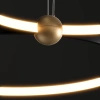 Lampa Wisząca dwa czarne połączone ringi 50cm i 40cm Kido M LED PL0139 Yaskr
