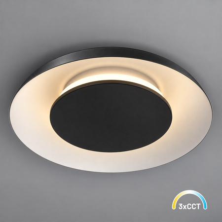 Lampa sufitowa 25cm Piattino 15W LED CCT Czarny Milagro ML2939