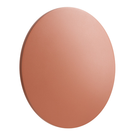 Okrągły płaski kinkiet w kolorze terakota podświetlający elewacje 30cm IP65 ARIA LED XL Nowodvorski 11574