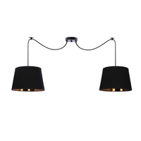 Gillo lampa wisząca czarny 2x40w e27 abażur czarny Candellux 32-10254