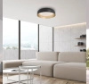 Okrągły czarno-złoty plafon sufitowy 40cm sterowany pilotem OSKO LED Just Light 14215-18