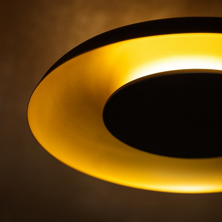 Lampa sufitowa Piattino Czarny Złoty 30W LED 3000K-4000k-6000K Milagro ML1812