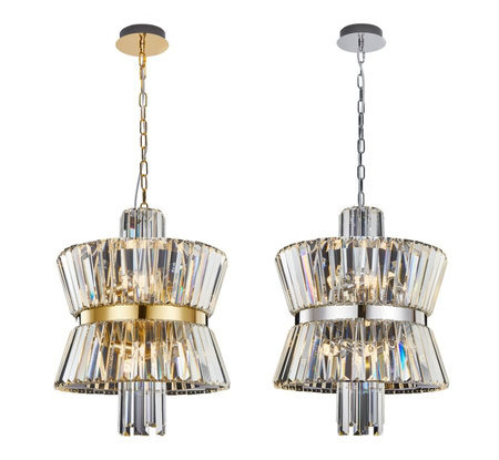 Lampa wisząca żyrandol kryształowy AURELIA GOLD CHROME 8 Milagro ML0403 ML0404 kolor do wyboru
