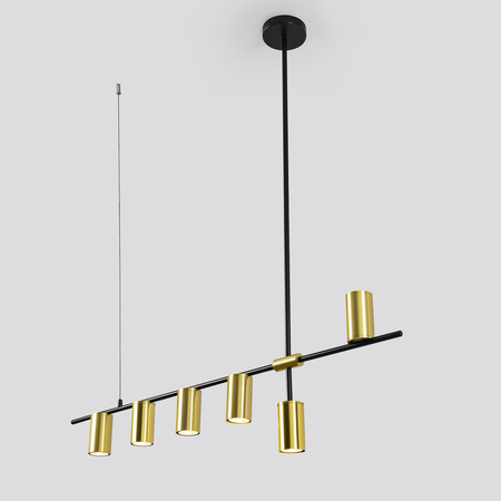 Lampa wisząca Arizona czarno - złota 6xGU10 Light Prestige LP-074/6PL BK/GD