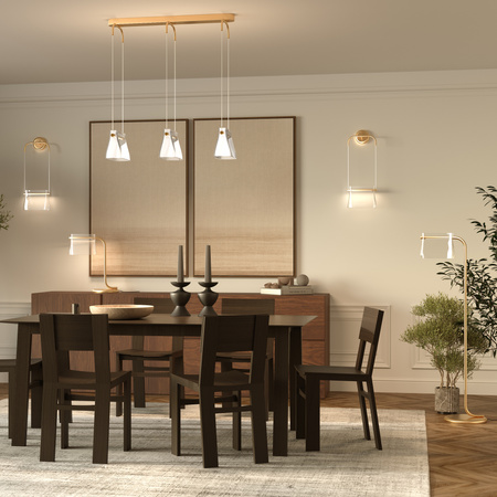 Ekskluzywna złota lampa stołowa LED 3000K Cabaret MOD170TL-L8BS3K Maytoni