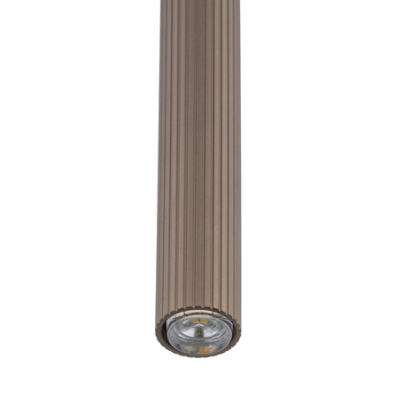 Lampa wisząca cienka brązowa karbowana rurka 50cm FERRO NEW BROWN 1xG9 Tk Lighting 11425
