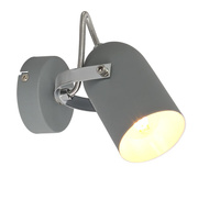 GRAY LAMPA KINKIET 1X40W E14 SZARY Candellux 91-66473