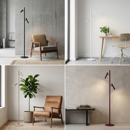 Lampa podłogowa beżowa TROST FLOOR 2 DIMM SWITCH BEIGE Azzardo AZ7295