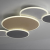 Lampa sufitowa pięć połączonych kół w różnych odcieniach Q-PIATO Paul Neuhaus 8008-70 sterowana pilotem lub smartfonem