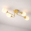 Lampa sufitowa złota 4-punktowa zygzak z białymi kloszami KING GOLD 4xE27 Milagro ML2757