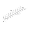 Czarny kinkiet FLINK LED 3000K 45cm IP44 MAXLIGHT W0307