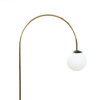 Lampa podłogowa złota łukowa z kulistym kloszem BOW 1xE14 Zuma Line 1279