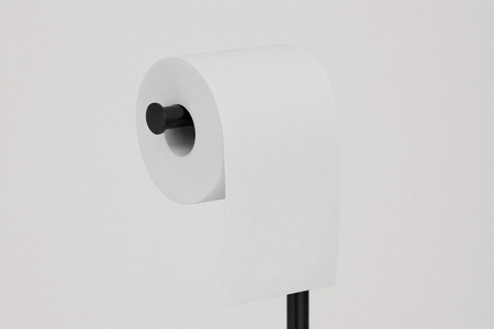 Prosty, czarny stojak na papier KS-47 PAPER STAND z serii KAJA HOME