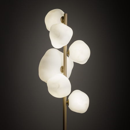Lampa podłogowa w kolorze sabia z białymi nieregularnymi kloszami NEBIA SABIA 6xG9 Tk Lighting 16239