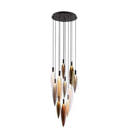 Lampa wisząca jedenaście zwisających szklanych kloszy w mix kolorach NORDIC 11xG9 Candellux Studio 30-51271