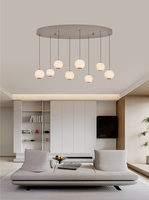 Lampa wisząca owalna ósemka LED Luberon kaszmirowa Aviano Lighting 7051-813