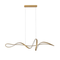 Lampa wisząca złota fala LED 3 barwy światła Mila Italux PND-23523A-GD