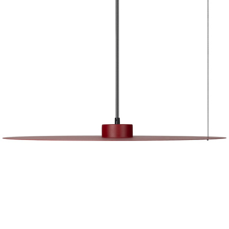 Lampa wisząca metalowy cienki talerz w kolorze burgund z możliwością zawieszenia pod skosem PIATTO 1xGX53 fi 55cm Milagro MLP2919