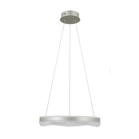 Lampa wisząca srebrny okrąg 50cm LED Morte Italux PND-34535-M-SILV