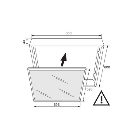 Ramka 60x60 do panelu LED ALUMINIOWA Eko-Light EKP9131