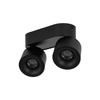 Podwójna oprawa sufitowa dwie ruchome tuby SPARK DUO BLACK CCT 20W Tk Lighting 18164