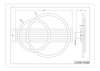 Lampa sufitowa LED 3000K dwa pierścienie złoty i czarny na drewnianej podstawie SERANA Zuma Line C230617002B