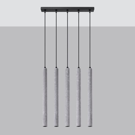 Lampa wisząca tuba beton PASTELO 5L Sollux SL.1274