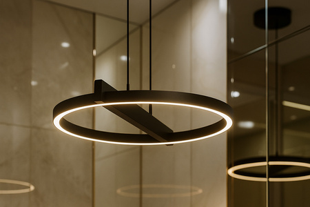 Lampa wisząca LED do salonu w kolorze czarnym TIVOLI Kaja Lighting  K-8230