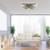 Czarna lampa sufitowa kwadratowe ramki LED TRAFORO Paul Neuhaus 6855-18 sterowana pilotem