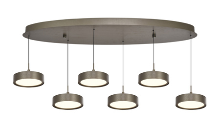 Lampa wisząca szóstka owalna Valensole brąz Aviano Lighting 7062-621