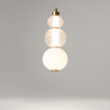 Złota lampa wisząca szklane transparentne kule LED 3000K Collar P069PL-L16G3K Maytoni