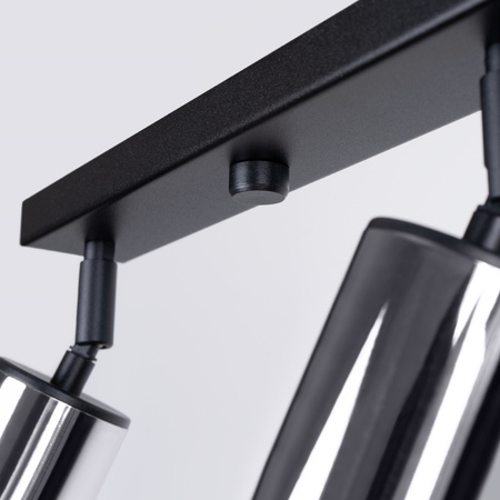 Plafon WINX 4L czarny/chrom Sollux SL.1371