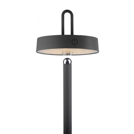 Czarna lampa podłogowa akumulatorowa ładowana na USB także na zewnątrz IP44 AMAG Just Light 19311-18