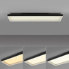 Prostokątny czarny plafon sufitowy 120x30cm strerowany pilotem / smartfonem Q-MAGONG Paul Neuhaus 6317-18