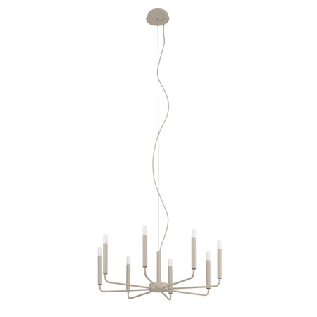 Lampa wisząca żyrandol metalowy w kolorze beżowym o średnicy 73cm 8xE14 ORTO Nowodvorski 12525