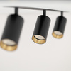 Czarna listwa podtynkowa trzy ruchome czarne tuby AMIS BLACK 3XGU10 Tk Lighting 10808