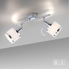 Listwa sufitowa chrom z dwoma szklanymi kloszami ACCOR 2xE14 Just Light 15372-17