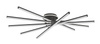 Czarna lampa sufitowa rozłożyste profile LED LUNARA Zuma Line MS203650 